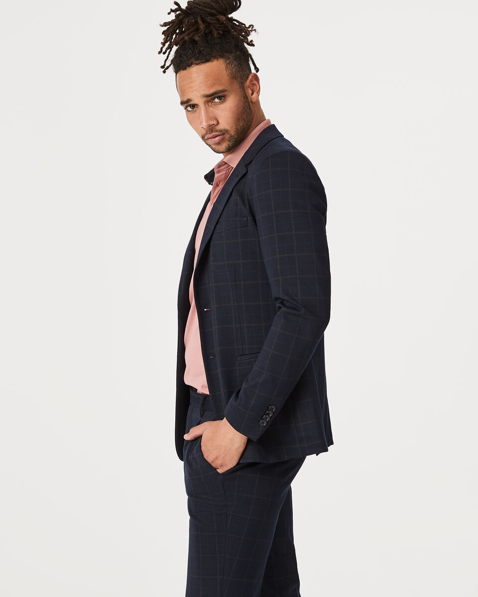 Tad Suit Jacket, Navy Check, hi-res